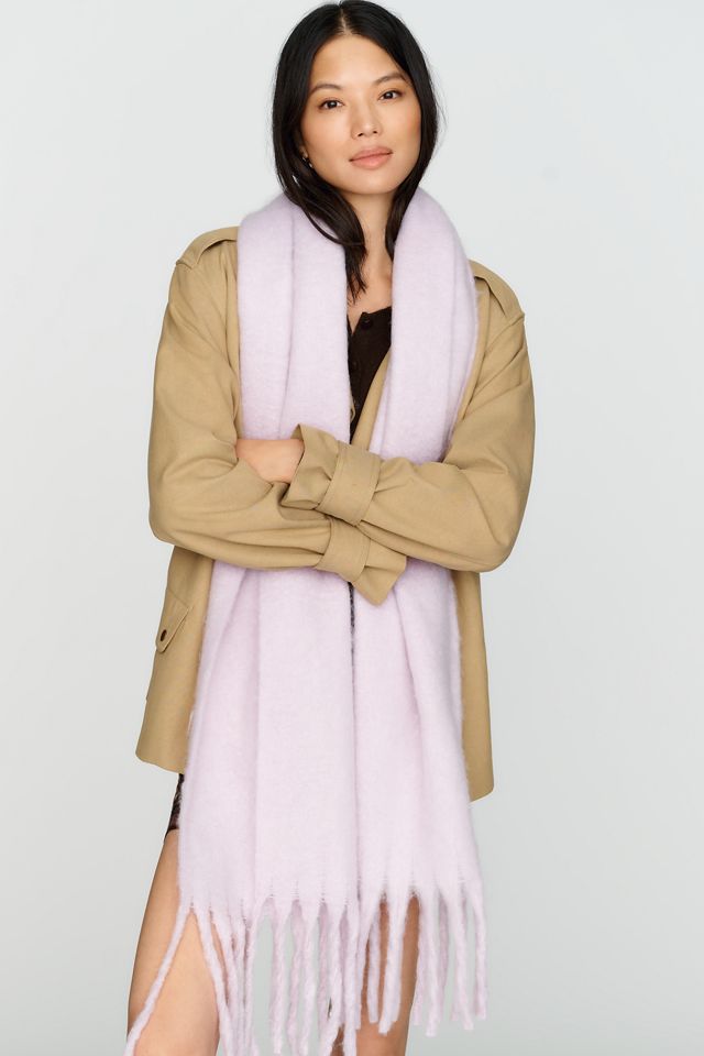 Maeve Solid Brushed Fringe Scarf #2