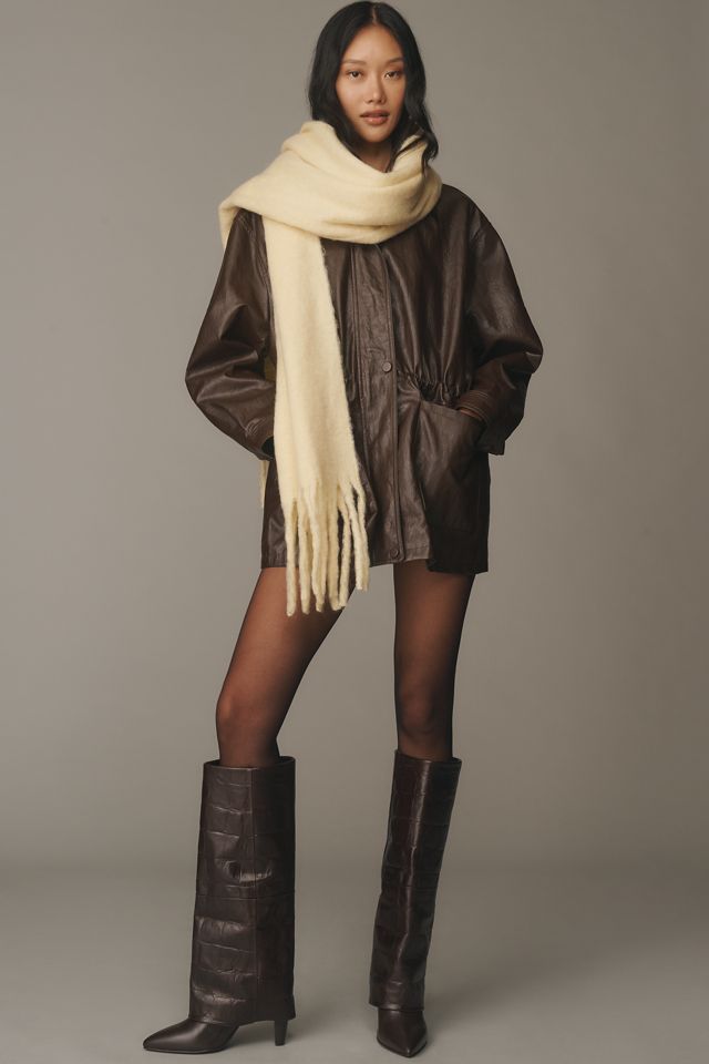 Maeve Solid Brushed Fringe Scarf #1
