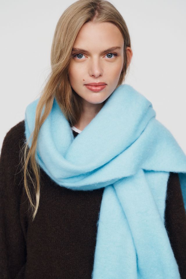 Maeve Solid Brushed Fringe Scarf #1