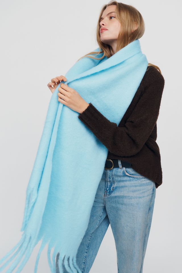Maeve Solid Brushed Fringe Scarf #2