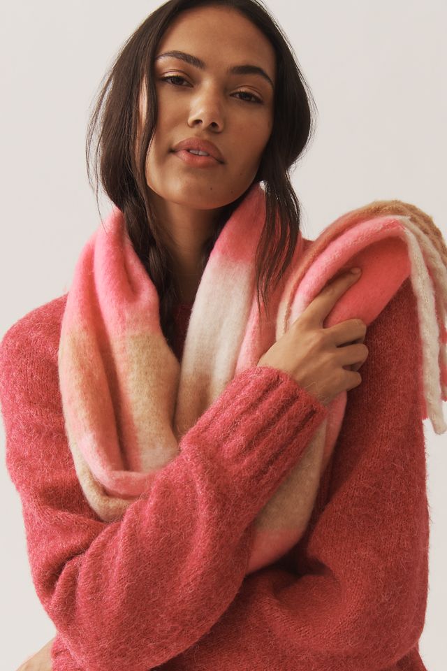 Maeve Plaid Fringe Scarf #2