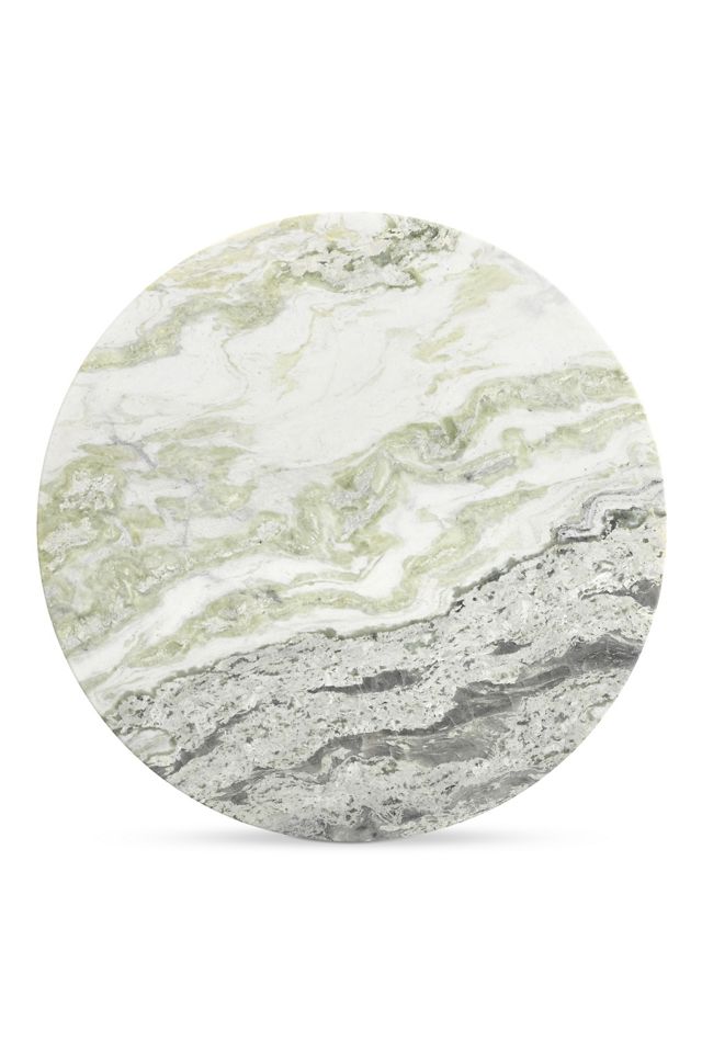 Evelyn Marble-Top Oak Coffee Table #3