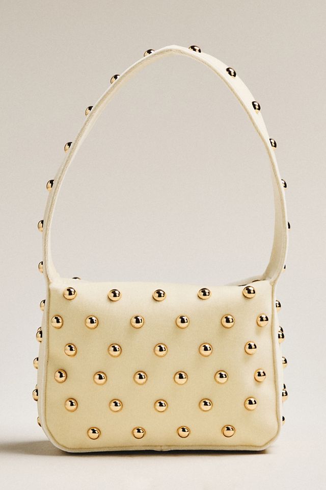 By Anthropologie Studded Velvet Shoulder Bag #1