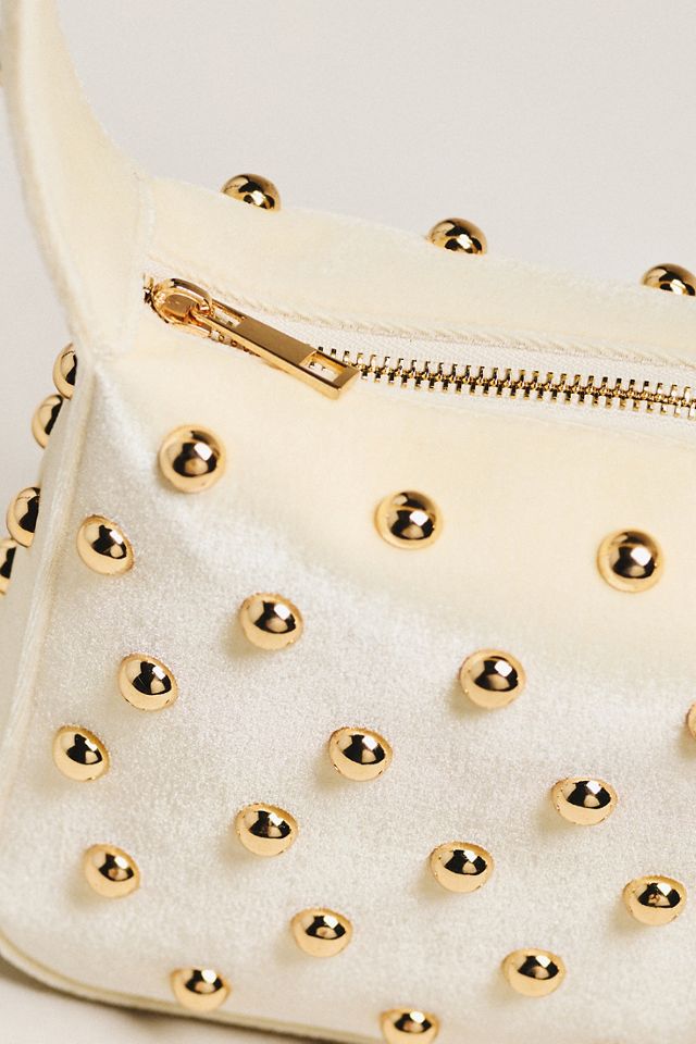 By Anthropologie Studded Velvet Shoulder Bag #2