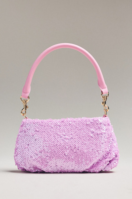 By Anthropologie Sequin Pouch Shoulder Bag In Purple