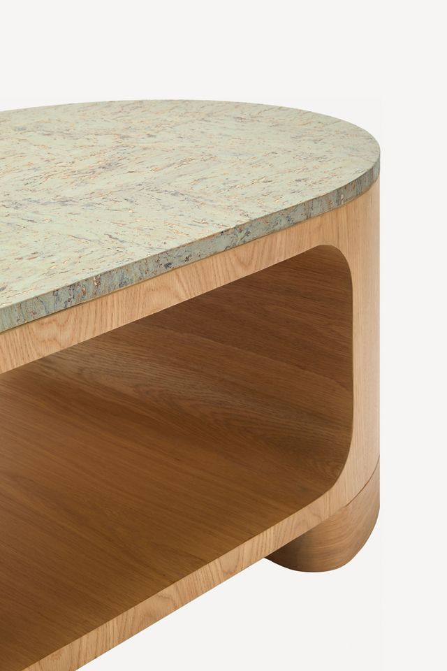 Poros Oak Oval Coffee Table #3