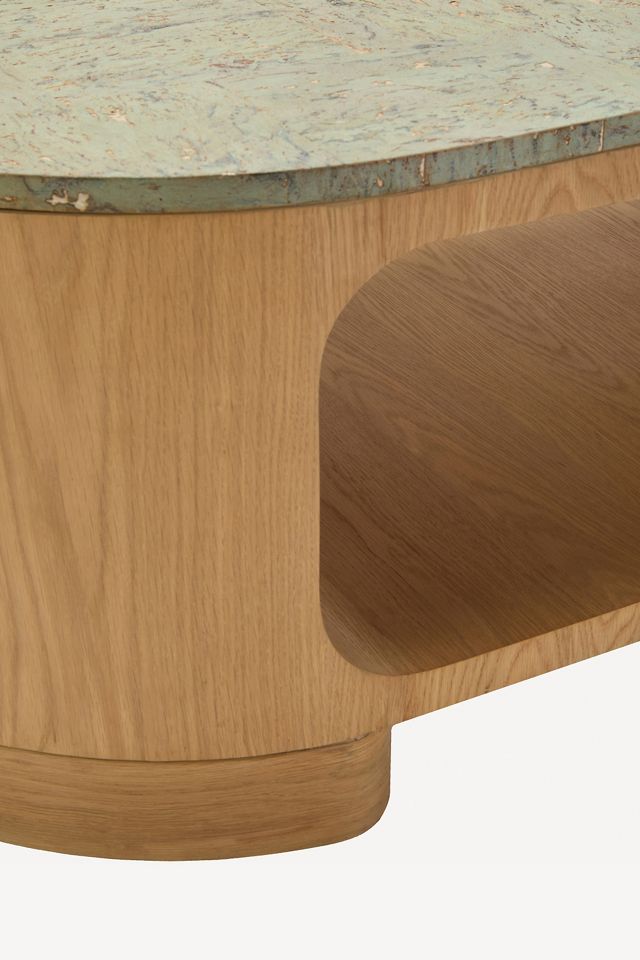 Poros Oak Oval Coffee Table #4