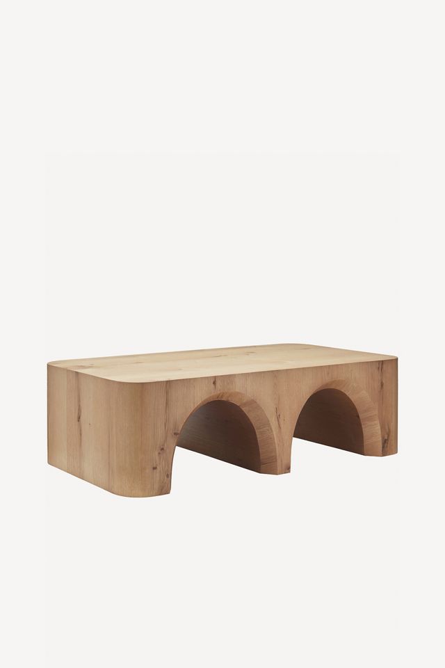 Grayson Arched Oak Coffee Table #1