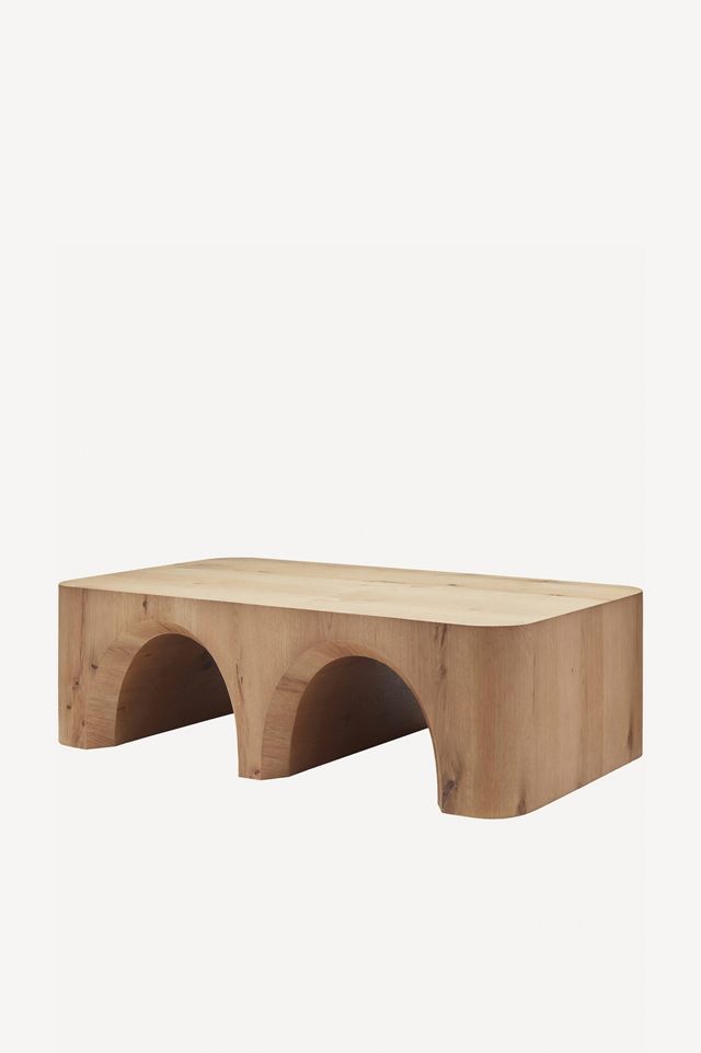 Grayson Arched Oak Coffee Table #2