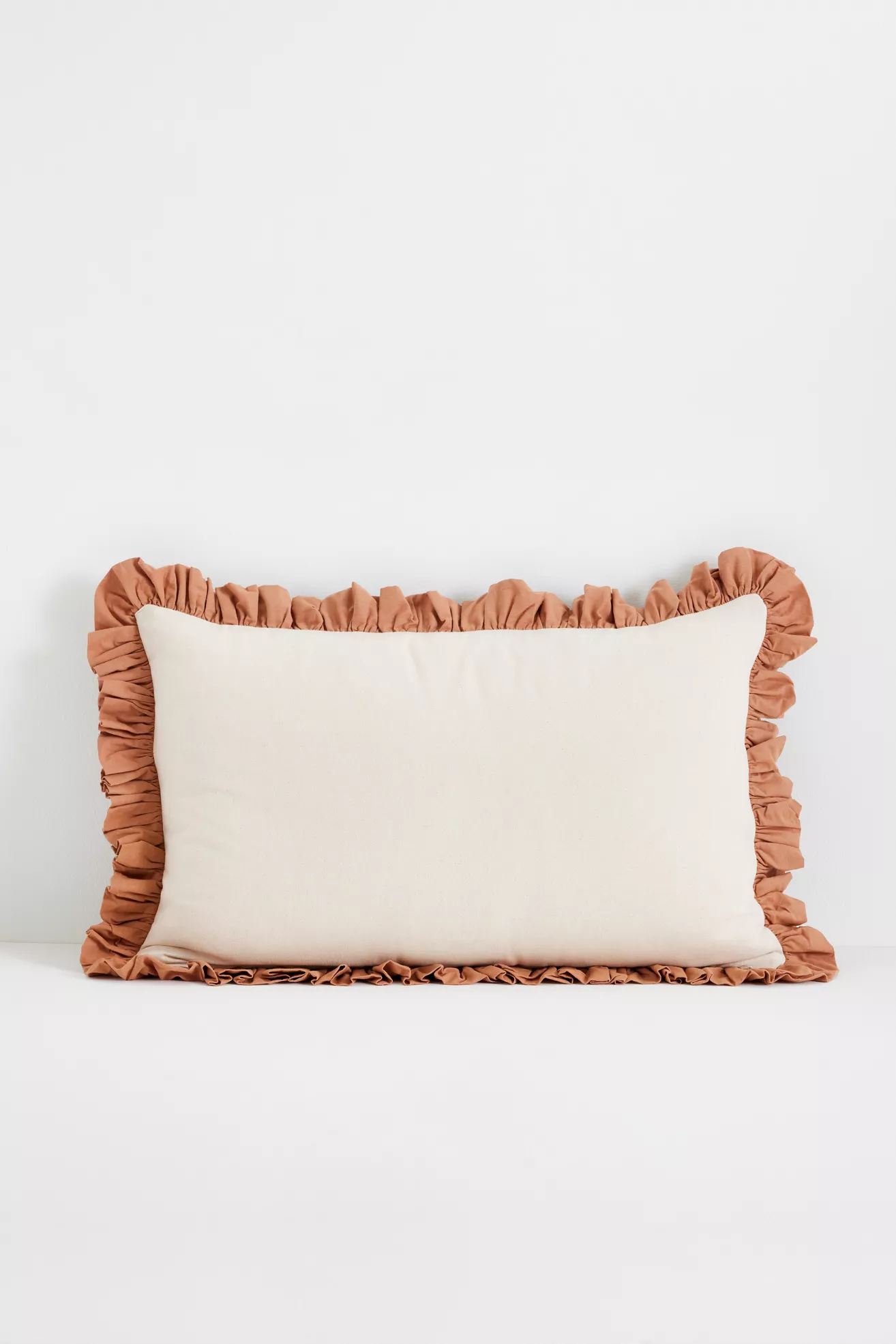 Cotton Block-Print Ruffle Pillow - thumbnail 4