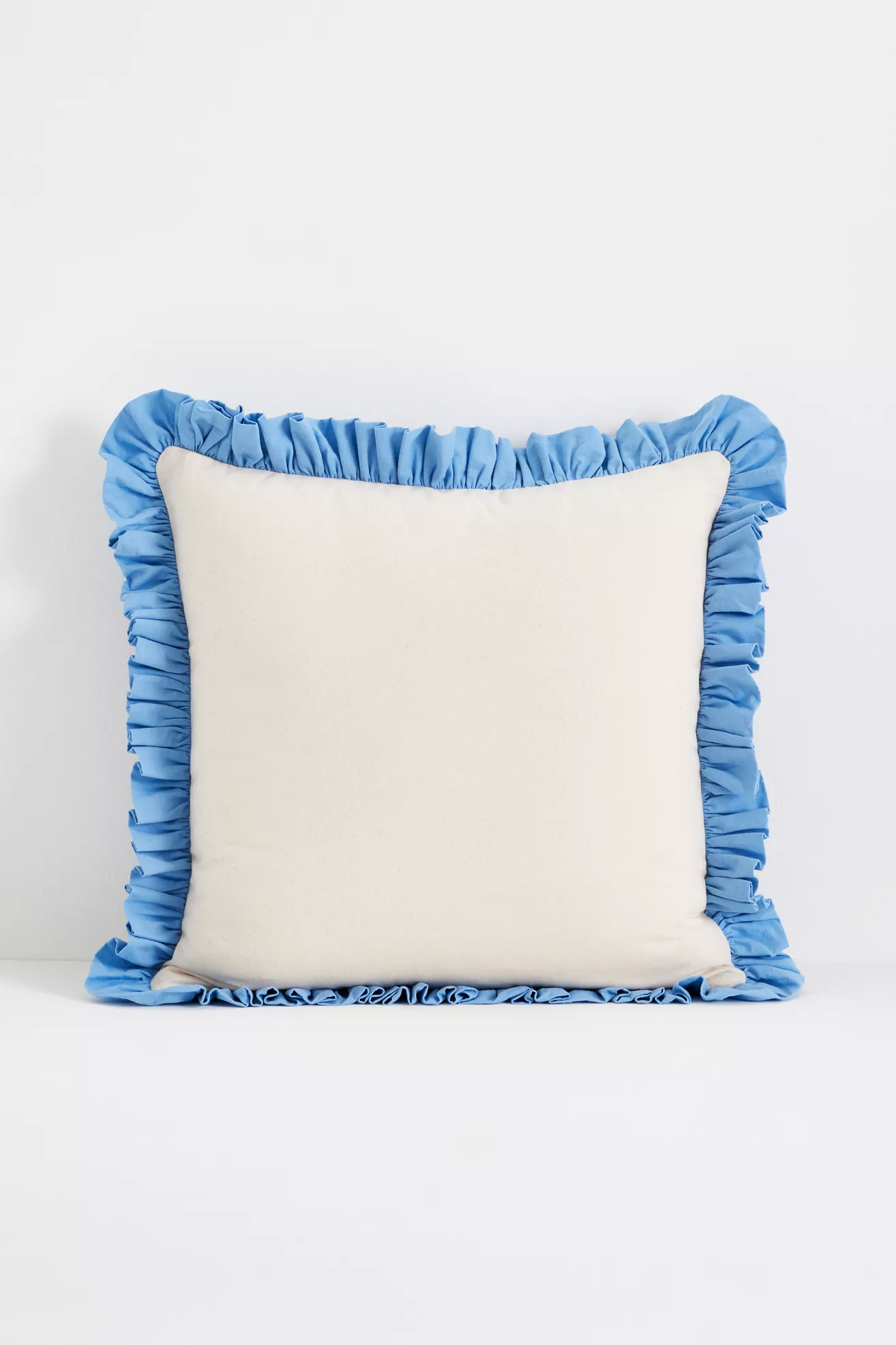 Cotton Block-Print Ruffle Pillow - thumbnail 8