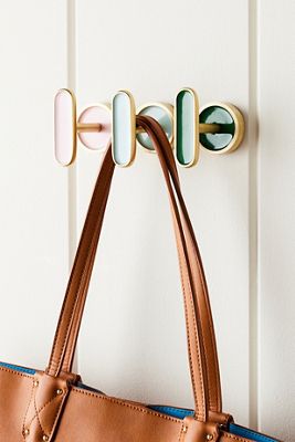 Toni Enameled Brass Bath Hook