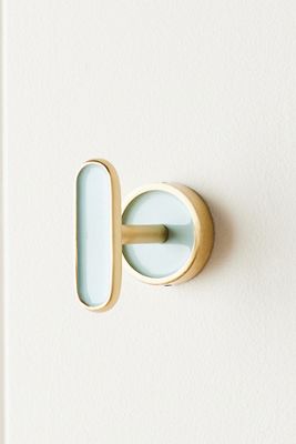 Toni Enameled Brass Bath Hook