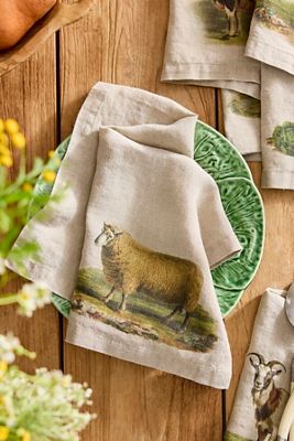 Farmyard Linen Napkins, Set of 6