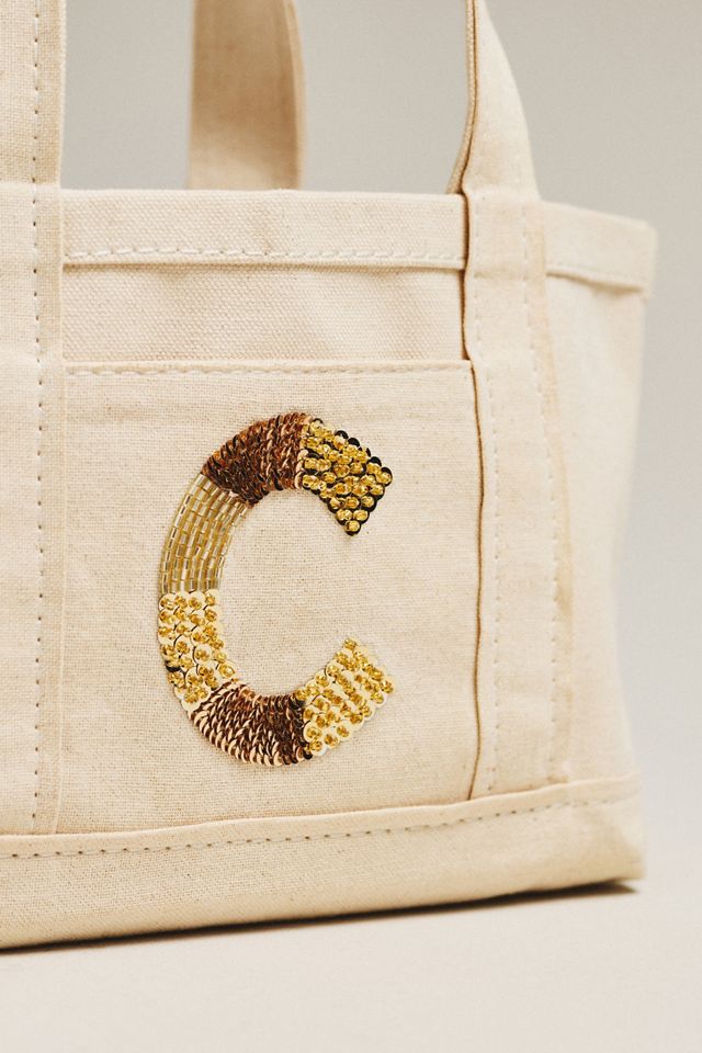 The Hartley Monogram Mini Canvas Tote by Maeve