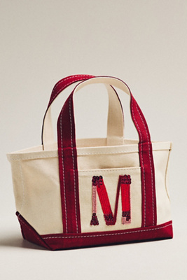 Maeve The Hartley Monogram Mini Canvas Tote By