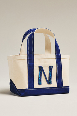 Maeve The Hartley Monogram Mini Canvas Tote By