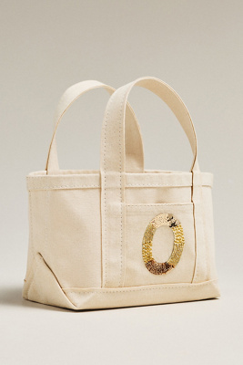 Maeve The Hartley Monogram Mini Canvas Tote By