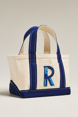 Maeve The Hartley Monogram Mini Canvas Tote By