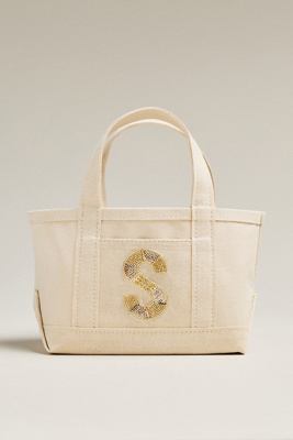 Maeve The Hartley Monogram Mini Canvas Tote By