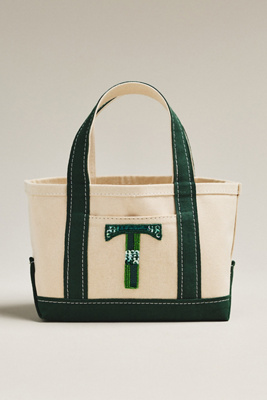 Maeve The Hartley Monogram Mini Canvas Tote By