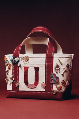 Maeve The Hartley Monogram Mini Canvas Tote By