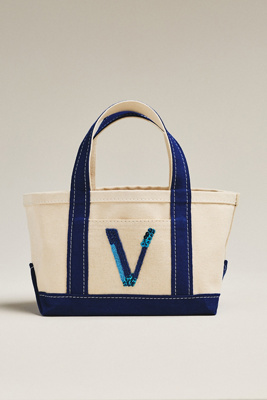 Maeve The Hartley Monogram Mini Canvas Tote By