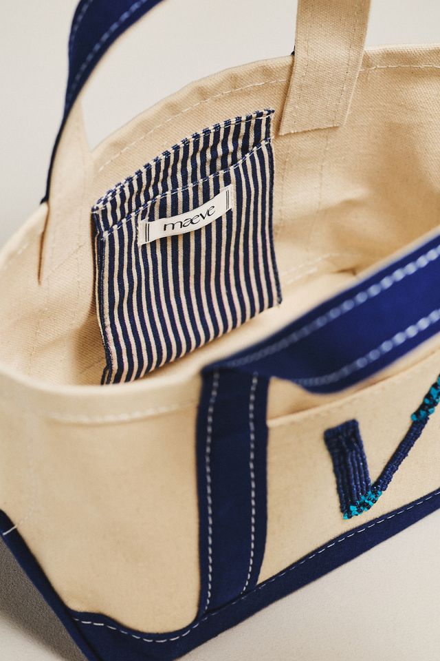 The Hartley Monogram Mini Canvas Tote by Maeve