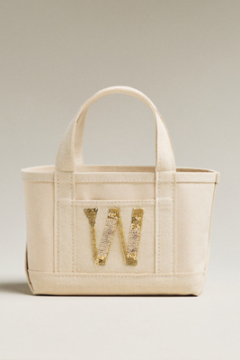 Maeve The Hartley Monogram Mini Canvas Tote By