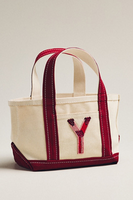 Maeve The Hartley Monogram Mini Canvas Tote By
