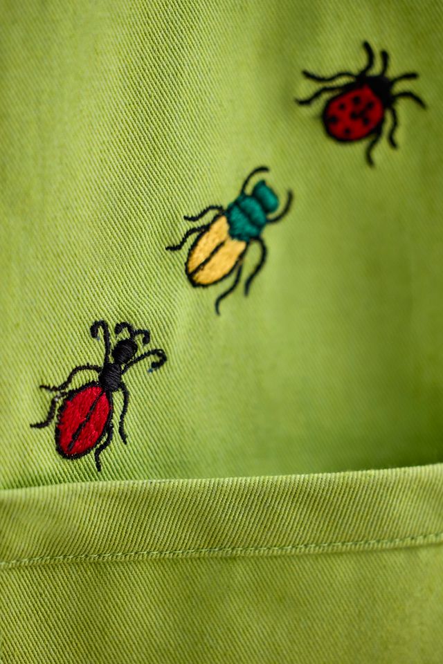 Embroidered Bugs Kid’s Cotton Apron #1