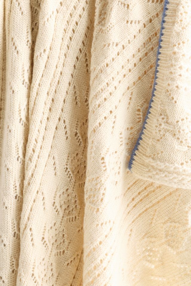 Sabrina Cotton Knit Throw Blanket #1