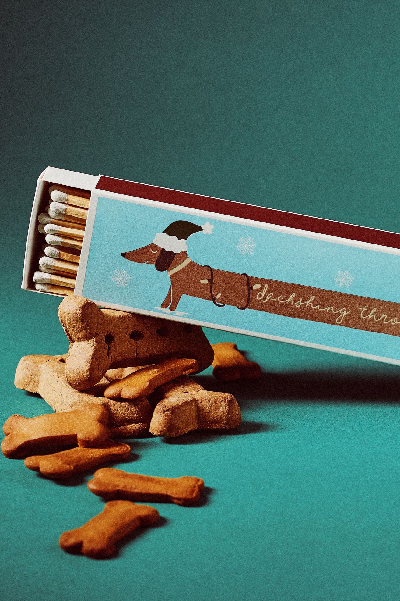 Festive Match Box - Dachshund (Long), Standard, Assorted