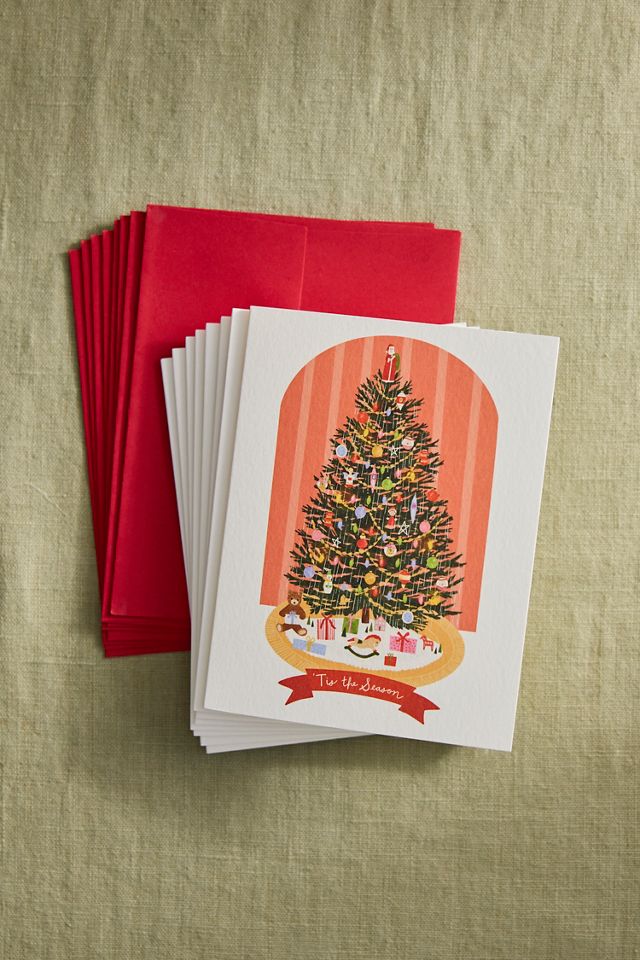 May We Fly Tinsel Tree Christmas Cards, Set of 8 #1