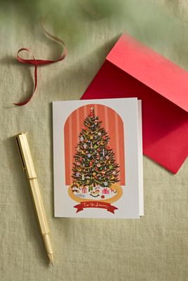 May We Fly Tinsel Tree Christmas Cards, Set of 8
