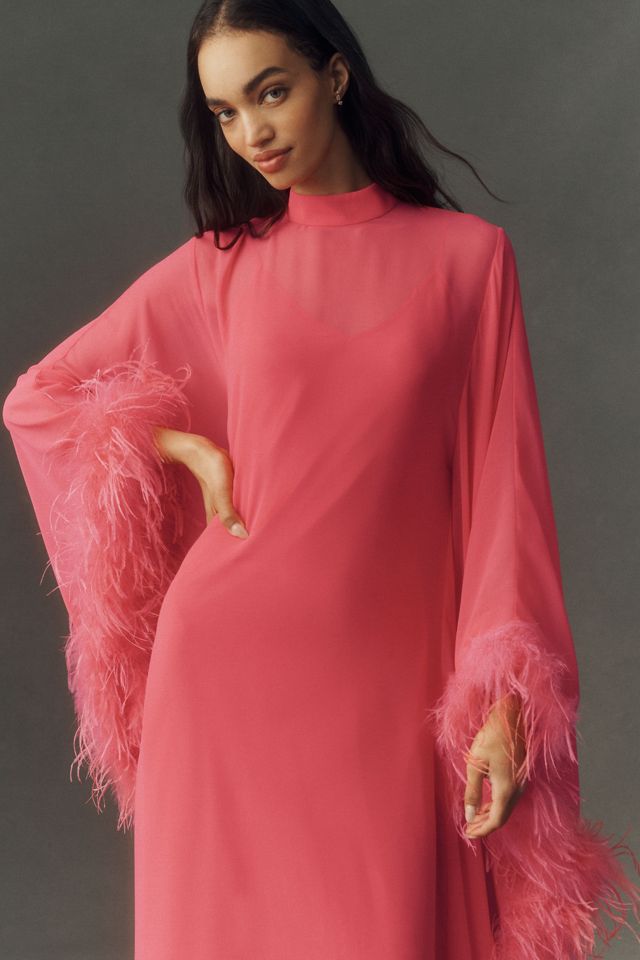 Hutch Feathered Kaftan | Anthropologie