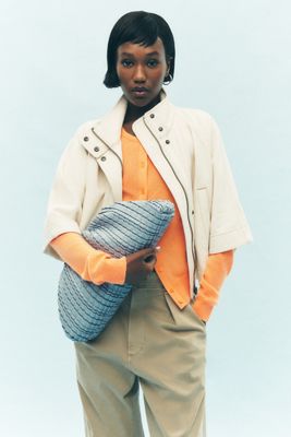 Urban Expressions Oversized Woven Leather Clutch