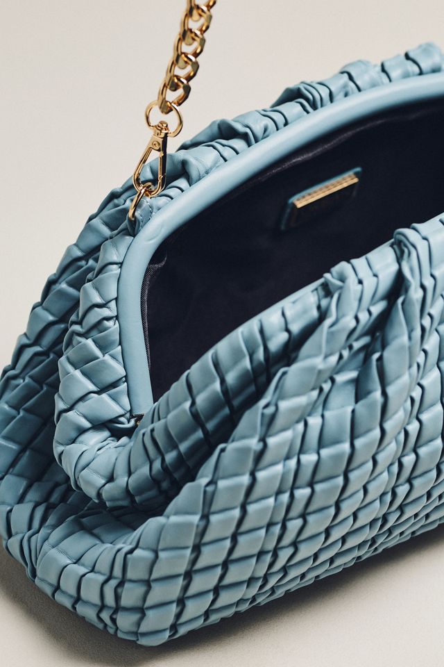 Urban Expressions Oversized Woven Leather Clutch #3