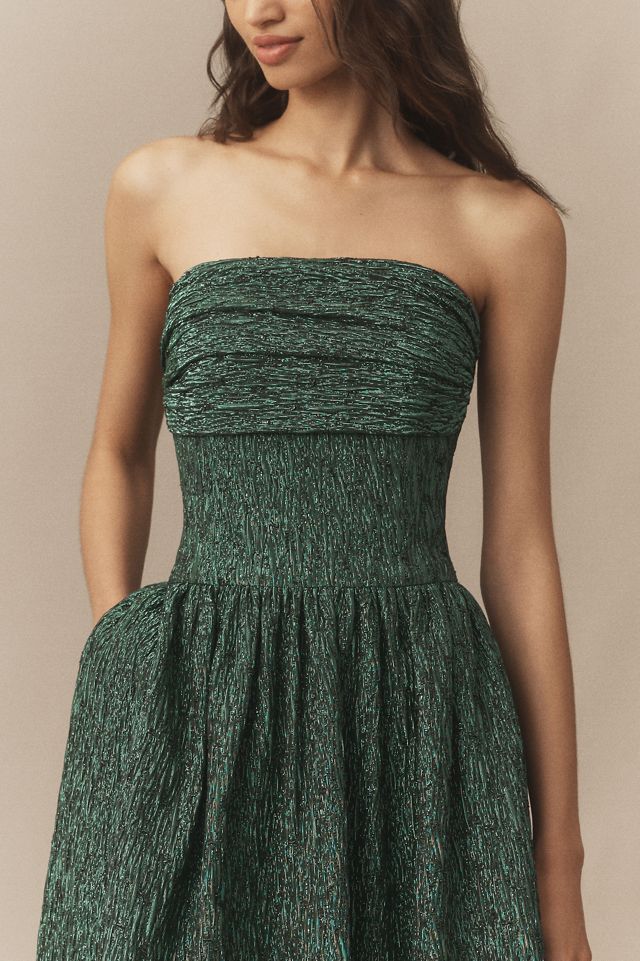 Shoshanna Lillia Strapless Ruched Midi Dress #2