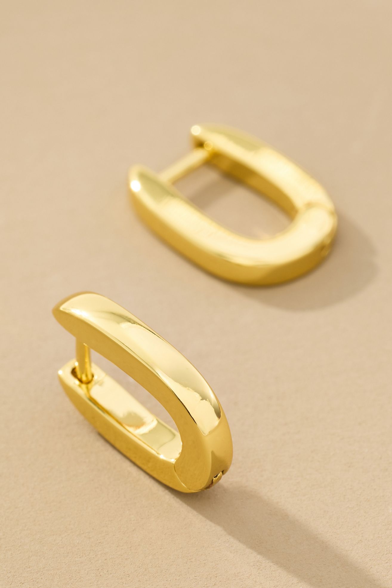 Uncommon James Oval Huggie Hoop Earrings - Gold, One Size