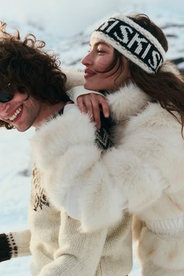 Violet & Brooks Embroidered Faux Fur Earmuffs