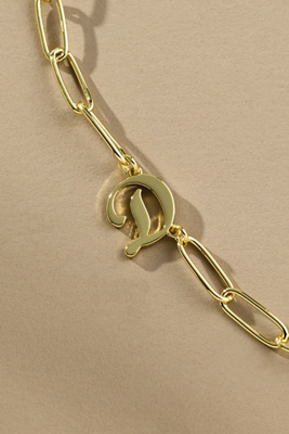 Uncommon James Cursive Initial Monogram Necklace In Gold