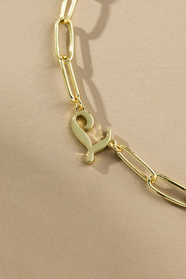 Uncommon James Cursive Initial Monogram Necklace In Gold