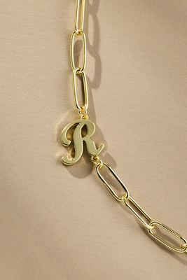 Uncommon James Cursive Initial Monogram Necklace In Gold