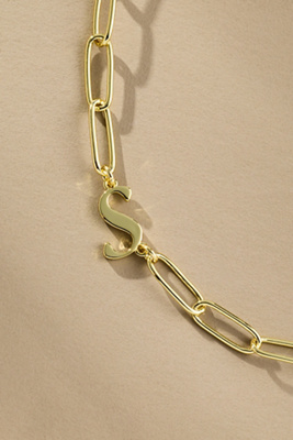 Uncommon James Cursive Initial Monogram Necklace In Gold