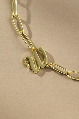 Uncommon James Cursive Initial Monogram Necklace In Gold