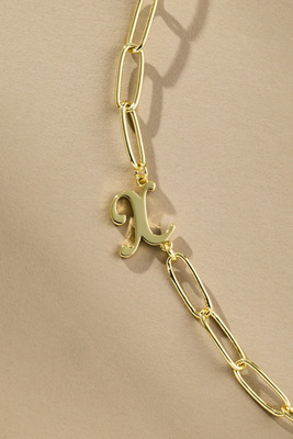 Uncommon James Cursive Initial Monogram Necklace In Gold