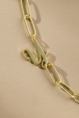 Uncommon James Cursive Initial Monogram Necklace In Gold