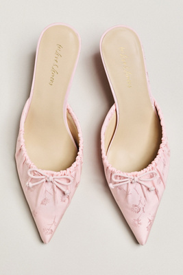 For Love & Lemons Colette Kitten-heel Mules In Pink