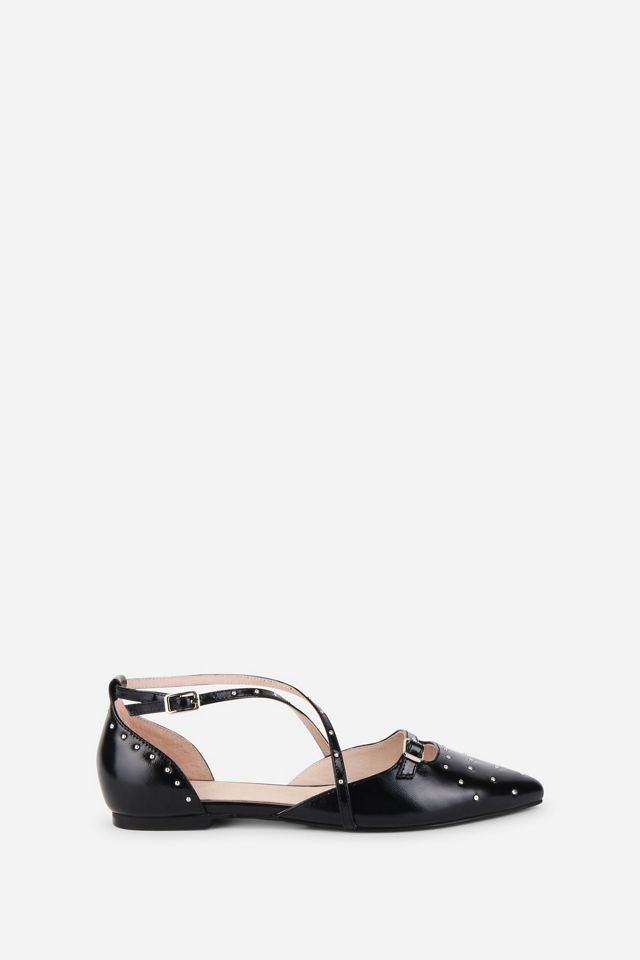 Intentionally Blank Crowd Studded Crisscross Flats #1